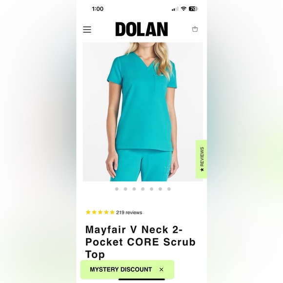 Dolan Scrub Top - Picture 3 of 3